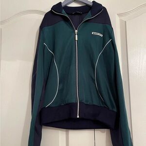 Zara Women's Bomber Jacket in Teal and Navy